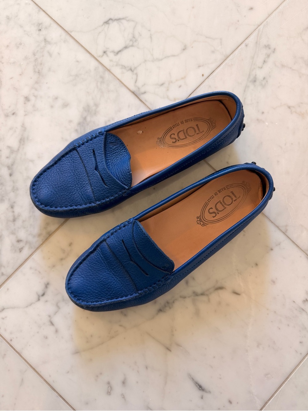 Tod's Royal Blue (driving shoe) Loafers size 37